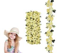 5 Yardas/4.57 Metros Encajes y Puntillas 20mm Pasamaneria Puntilla Adhesiva Ribetes Costura Bordado Encaje Puntillas Costura,para Manualidades Costura Boda Fiesta Decoración Hogar (Amarillo)