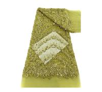 5 yardas de tela con cuentas for industria pesada,6 kg, tubo estéreo, malla lentejuelas for vestidos alta costura(Green2)