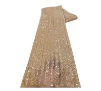 5 yardas de tela lentejuelas a rayas rectas, tubo cuentas, malla bordada for vestido novia, adelgazamiento DIY(Color5)