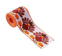 5 Yards Orange Checkered Ribbons With Pumpkin Maple Pattern For Decorsfor Thanksgiving Floral Arrangements Thanksgiving Crafts Bulk