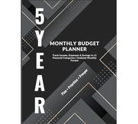 5-Year Monthly Budget Planner: Track Income, Expenses, and Savings with 11 Smart Financial Categories | Undated Monthly Layout for Long-Term Money Management