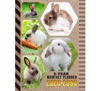 5-Year Monthly Planner 2026-2030: Dated Large / 60 Month Agenda / With Notes Pages - To Do List / Bunny Rabbit - Animal Themed Cover