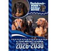 5-Year Monthly Planner 2026-2030: Dated Large / 60 Month Agenda / With Notes Pages - To Do List / Dachshund Dog Art Cover Design