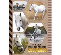 5-Year Monthly Planner 2026-2030: Dated Large / 60 Month Agenda / With Notes Pages - To Do List / White Horse - Farm Animal Themed Cover