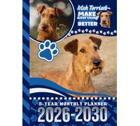 5-Year Monthly Planner 2026-2030: Hardcover / Dated Large / 60 Month Agenda / With Notes Pages - To Do List / Irish Terrier Dog Art Cover Design