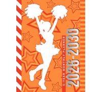 5-Year Monthly Planner 2026-2030: Hardcover / Dated Large / 60 Month Agenda / With Notes Pages - To Do List / Orange White Cheer Gift for Cheerleader - Team - Captain - Coach