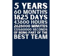 5 Year Work Anniversary Notebook: Funny 5th Work Anniversary Gift | Five Years of Service Award | Employee Appreciation Journal for Men and Women