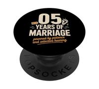 5 Years Of Marriage - the first 5 years of marriage PopSockets PopGrip Adhesivo