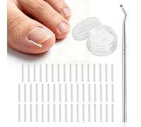 (50+1) Juego de correctores de tratamiento de uñas encarnadas, kit profesional de eliminación de uñas encarnadas sin dolor con levantador, tira de uñas para hombres y mujeres, herramienta de uñas