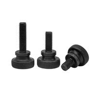 50/10/20/50 Uds M3 M4 M5 M6 M8 M10 GB834 Moleteado De Acero Negro Cabeza Paso Alto Apretar A Mano Tornillo Pulgar Cortina Pared Bloqueo Vidrio Ajuste(6mm,M5-20pcs)
