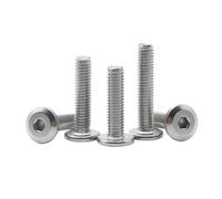 50/10 / 5 M3 M4 M5 M6 M8 304 Acero inoxidable Plano Hexagonal Hexagonal Grande Muebles Remache Tornillo Unión Conexión Cabeza Perno(5mm,M3 (50pcs))