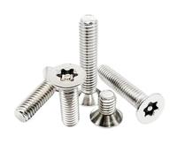 50/10/50 Uds M2 .5 M3 M4 M5 M6 M8 304 Cabeza Avellanada Plana Torx De Acero Inoxidable Con Pasador Columna Tornillo Seguridad A Prueba Manipulaciones(14mm,10pcs M4)