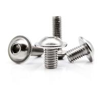 50/10/5pc M2 .5 M3 M4 M5 M6 M8 304 Hexagonal De Acero Inoxidable Cabeza Botón Redondo Allen Con Tornillo Arandela(12mm,M2 50pcs)