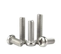 50/10 Uds M1.2 M1.4 M1.6 M2 M2.5 M3 M4 M5 M6 Mini pequeño tornillo de cabeza cruzada de acero inoxidable 304 perno redondo(8mm,M2.5x 50pcs)