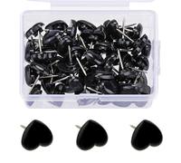 50/100/150 chinchetas de corazón con funda, tachuelas decorativas para el pulgar, alfileres de dibujo, alfileres de corcho para tablero de anuncios para suministros de oficina