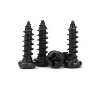 50/100/200/500 Uds M1 .2 .4 .7 M2 .6 M3 .5 cabeza cruzada de acero negro Mini tornillos autorroscantes sujetadores Hardware(8mm,M2.3x100pcs)