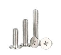 50/100/200 Uds M1.2 .4 .6 M2 .5 CM tornillos de cabeza plana niquelados digitales for cuaderno(M2.5x5x7-50pcs)