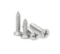 50/100/200 Uds M2.9 M3.5 M4.2 .8 M5. M6.3 GB846 304 tornillos de madera autorroscantes con cabeza avellanada plana cruzada acero inoxidable(32mm,200pcs M4.2)