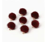 50/100 botones de tela de 15 mm cubiertos de tela, kit de costura DIY con vástago de metal, botones de bola orbiculars cubiertos de piel para manualidades y costura, color burdeos, 50 piezas