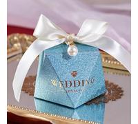 50/100 cajas de dulces con forma de corazón para glaseado, caja creativa, regalos para bodas, baby shower, invitados de cumpleaños, suministros para fiestas