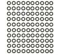 50/100 clips de anillo de retención de 1/2 pulgada con junta tórica para una retención segura del enchufe en piezas de llave de impacto compatibles con llaves de accionamiento cuadradas de 1/2 (100