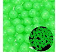 50-100 cuentas espaciadoras sueltas redondas luminosas de 6/8/10 mm, mezcla de acrílico que brilla en la oscuridad, para hacer joyas y pulseras (10-8 mm, aproximadamente 100 unidades)