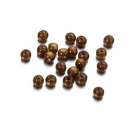 50/100 cuentas espaciadoras sueltas redondas vintage de 10/12 mm for pulseras, manualidades y joyería.(Coffee,9X10mm 50Pcs)