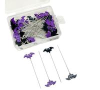 50/100 Piezas de alfileres de confección de Bordado, alfileres de retales, Accesorios, Aguja de Coser de murciélago de Halloween, Herramientas de Costura, decoración, confección para Tela