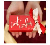 50/100 Uds Cajas de recuerdos de boda cajas de dulces con cinta creativa caja de dulces de papel rectangular for compromiso fiesta de cumpleaños aniversario para Boda Cumpleaños Fiesta Vacaciones(50pc