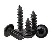 50/100 Uds M1.2/M2/M2.2/M3/M4 longitud 3-20mm acero al carbono endurecido cruz negra autorroscante tornillo pequeño electrónico cabeza redonda tornillo autorroscante(16mm,M1.7(100pcs))