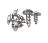 50-100 Uds M1.4 .7 M2 .3 .6 M3M3.5M4 304 cabeza redonda cruzada de acero inoxidable con arandela tornillo madera autorroscante(5mm,M1.4 100PCS)