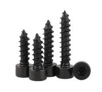 50/100 Uds M1.7M2.3M2.6 Cabeza De Tapa Acero Al Carbono Tornillos Autorroscantes Hexagonales Negros(5mm,M2.3 50pcs)