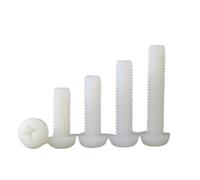 50/100 Uds M2 M2.5 M3 M4 M5 tornillo de nailon cabeza redonda aislado de cabeza cruzada perno de plástico longitud del de plástico = 4mm-15mm(8mm,M5(50pcs))