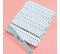 50/100 Uds. Papel de lija para decoración de uñas 100/180 180/180 lima de uñas Semilune Banana pulidora de uñas curvada pulidora herramientas de papel de lija-TF010(50 uds)