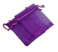 50/100 unids/lote Bolsa de regalo de organza para joyería Bolsas con cordón para bodas Bolsas de regalo de dulces de Navidad Embalaje de joyería-5Púrpura oscuro-9x12cm-50pcs