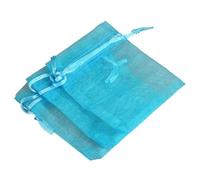 50/100 unids/lote Bolsa de regalo de organza para joyería Bolsas con cordón para bodas Bolsas de regalo de dulces de Navidad Embalaje de joyería-16Aquamarine-7x9cm-50pcs