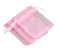 50/100 unids/lote Bolsa de regalo de organza para joyería Bolsas con cordón para bodas Bolsas de regalo de dulces de Navidad Embalaje de joyería-14Rosa claro-7x9cm-50pcs
