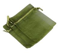 50/100 unids/lote Bolsa de regalo de organza para joyería Bolsas con cordón para bodas Bolsas de regalo de dulces de Navidad Embalaje de joyería-12Olivine-9x12cm-50pcs