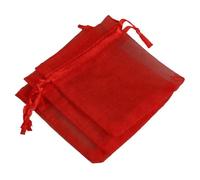 50/100 unids/lote Bolsa de regalo de organza para joyería Bolsas con cordón para bodas Bolsas de regalo de dulces de Navidad Embalaje de joyería-19Red-13x18cm-50pcs