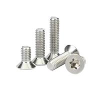50/20/10/5 Uds M1.6 M2 M2.5 M3 M4 M5 M6 M8 304 tornillo de cabeza avellanada plana Torx de seis lóbulos de acero inoxidable(20mm,M4 (20pcs))