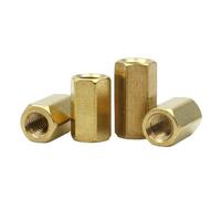 50/20/10 piezas M2 M2.5 M3 M4 M5 M6 Espaciador hexagonal de latón macho a hembra Espaciador de perno hexagonal Pilares huecos(10mm,M2x50pcs)