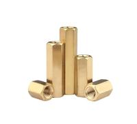 50/20/10 piezas M2 M2.5 M3 M4 M5 M6 Espaciadores hexagonales de latón hembra a hembra - Pilares huecos duraderos for proyectos electrónicos y de bricolaje(80mm,M6 (10pcs))