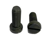 50/20/10 Uds M1.6 M2 M2.5 M3 M4 acero inoxidable negro 304 rosca métrica ranurada Pan cabeza redonda tornillo de máquina(M2X4mm 50pcs)