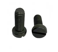 50/20/10 Uds M1.6M2M2.5M3M4 acero inoxidable negro 304 GB65 unidad ranurada roscada métrica Pan cabeza redonda tornillo de máquina(M1.6x5mm 50pcs)