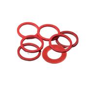 50/200 Uds M2 M2.5 M3 M4 M5 M6 M8 M10 M12 M14 M16 arandela plana aislante de papel de acero rojo aislamiento junta plana almohadilla anillo espaciador(200pcs M4x8x0.8mm)
