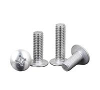 50-200 Uds M3 M4 M5 M6 6061 aleación de aluminio en forma cruz tornillo cabeza plana seta Material perno(6mm,M3-200pcs)