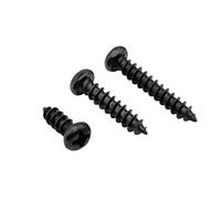 50/200 Uds PA M1 .2 .4 .7 M2 .3 .6 M3 .5 M4 GB845 tornillo de madera autorroscante con cabeza redonda cruzada pequeña negra(14mm,200pcs M1.7)