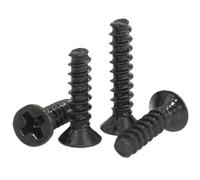 50-200 Uds Tornillos Autorroscantes De Cabeza Avellanada Empotrada En Cruz M1 .2 .4 .6 M2 .3 M3 M4 Mini Tornillo Acero Al Carbono Negro(8mm,M1.7 (200pcs))