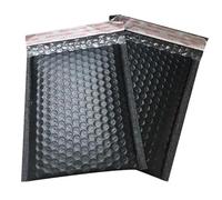 50/25 sobres publicitarios de color rosa, sobres acolchados autosellados, bolsas de regalo, embalaje negro/azul para pequeñas empresas, negro, 25 x 30 cm, 25 unidades