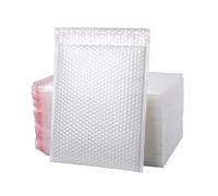 50/25 uds. Sobres de burbujas para correo Rosa Poly Bubble Mailer Autosellado Sobres acolchados Bolsas de regalo Bolsas de embalaje negras/azules para negocios-blanco,15x20cm,50pcs